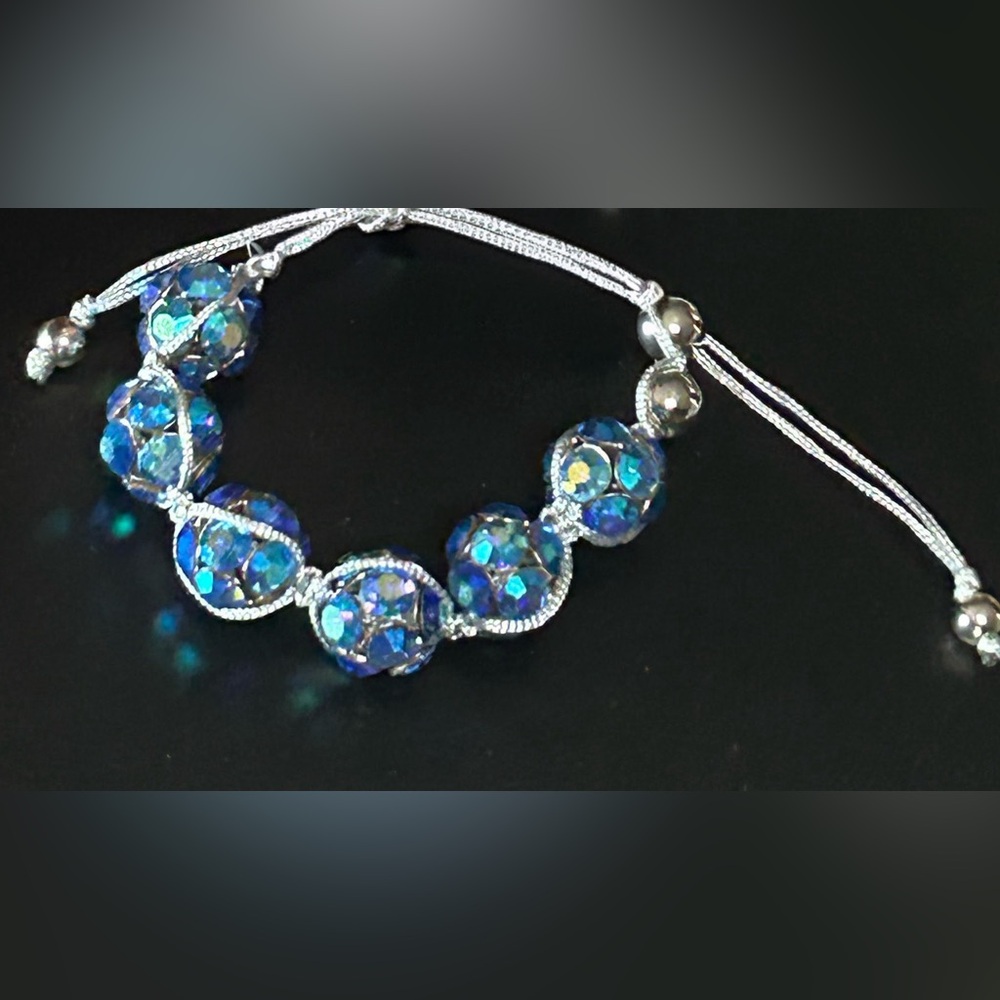 Paparazzi Blue and Silver Sparkle Bracelet